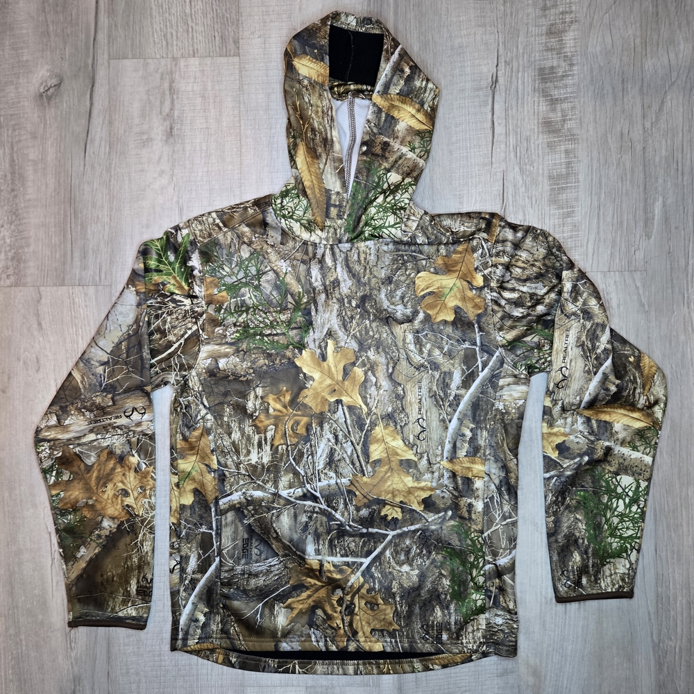 Realtree Camouflage Hoodie with Green and Brown Accents